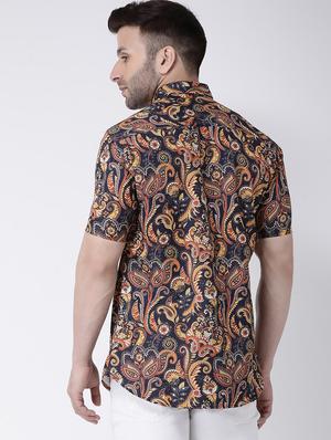multi colored paisley print casual shirt - 17034796 - Standard Image - 3