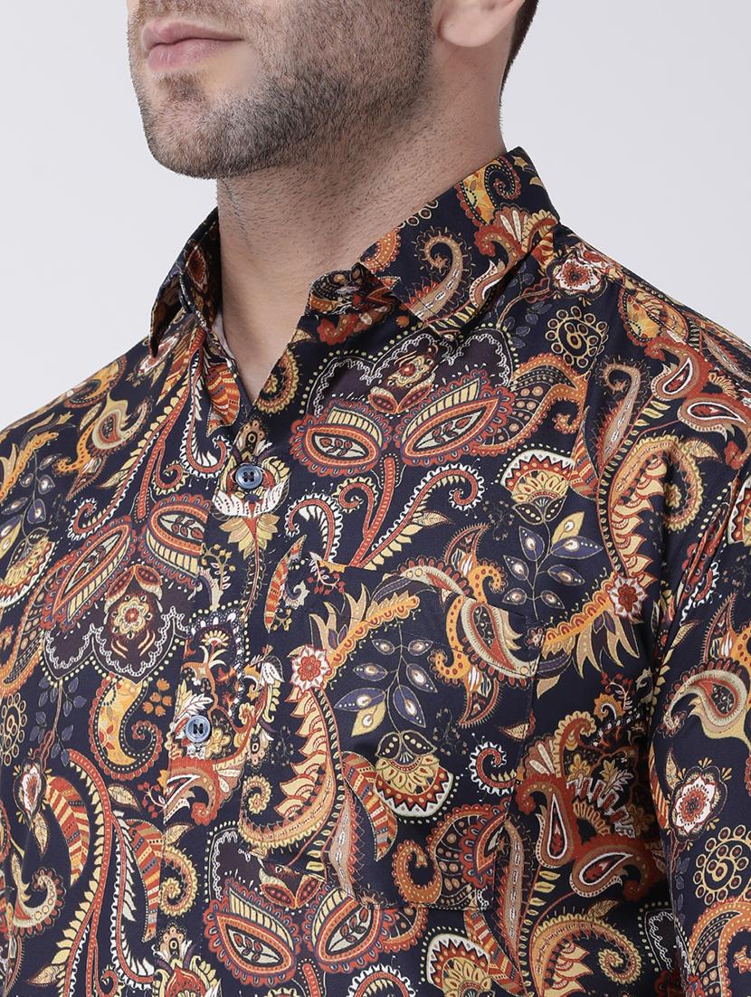 multi colored paisley print casual shirt - 17034796 - Zoom Image - 5