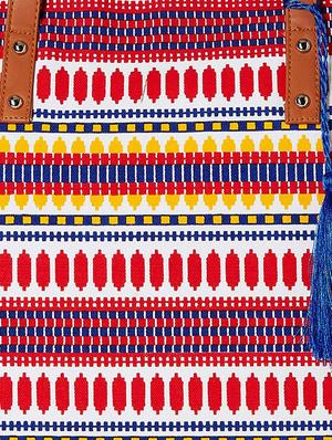 multi colored canvas regular tote - 17034809 - Standard Image - 4