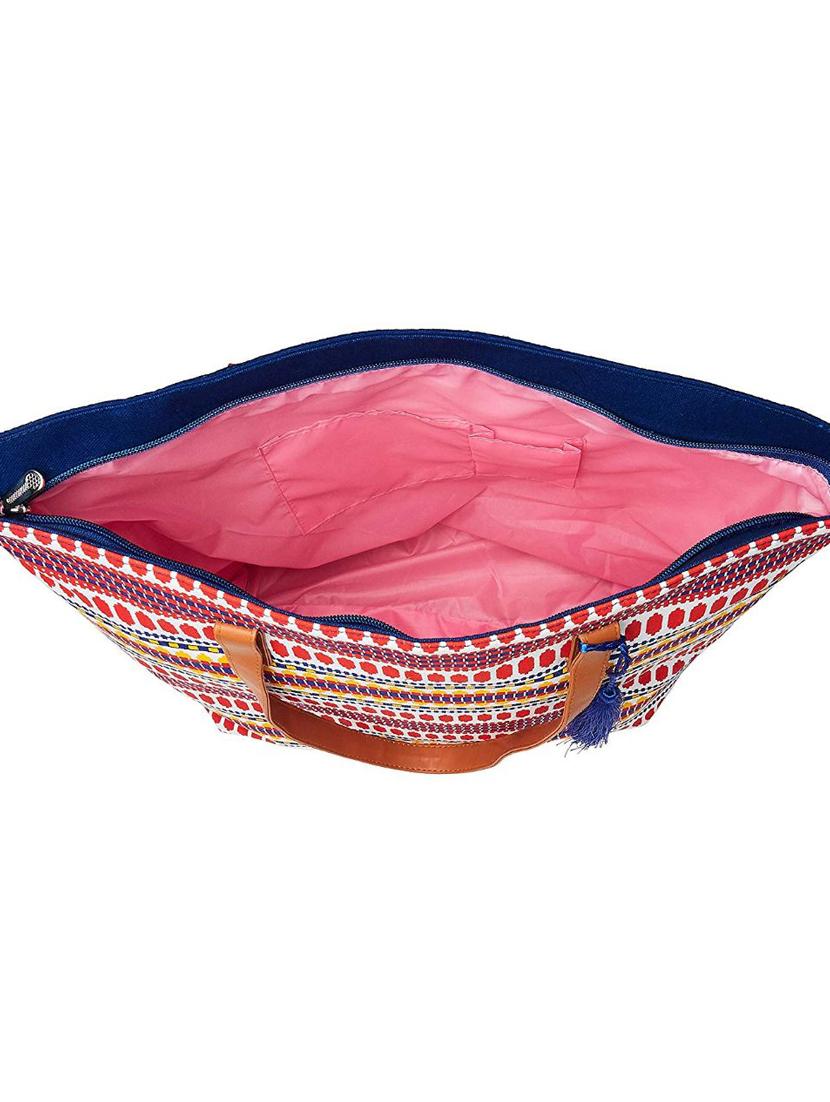multi colored canvas regular tote - 17034809 - Zoom Image - 3