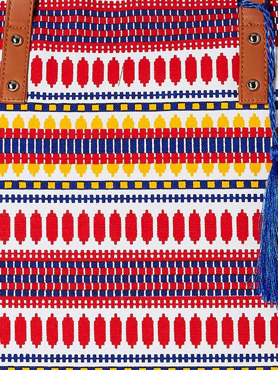 multi colored canvas regular tote - 17034809 - Zoom Image - 4