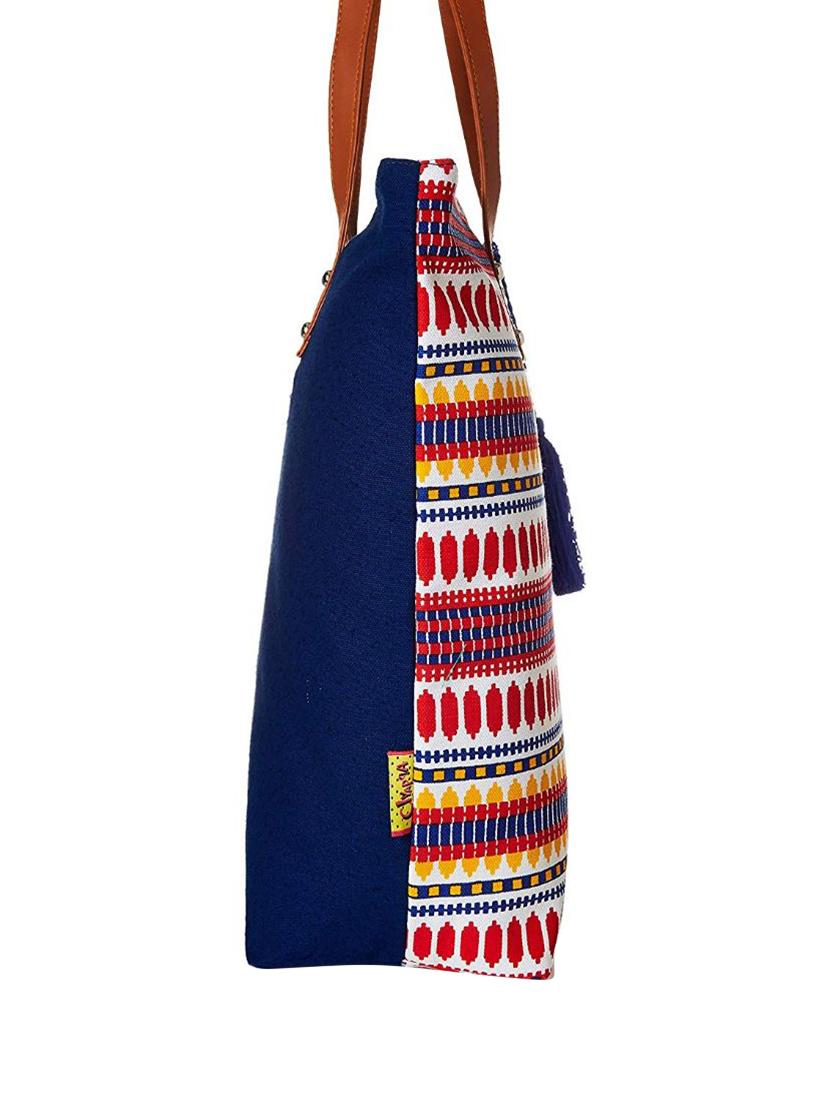 multi colored canvas regular tote - 17034809 - Zoom Image - 5