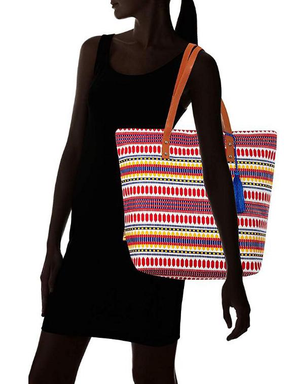 multi colored canvas regular tote - 17034809 - Zoom Image - 6