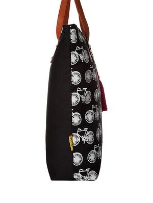 printed canvas regular tote - 17034811 - Standard Image - 5