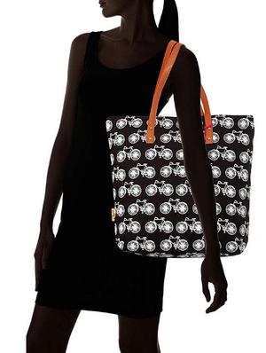 printed canvas regular tote - 17034811 - Standard Image - 6