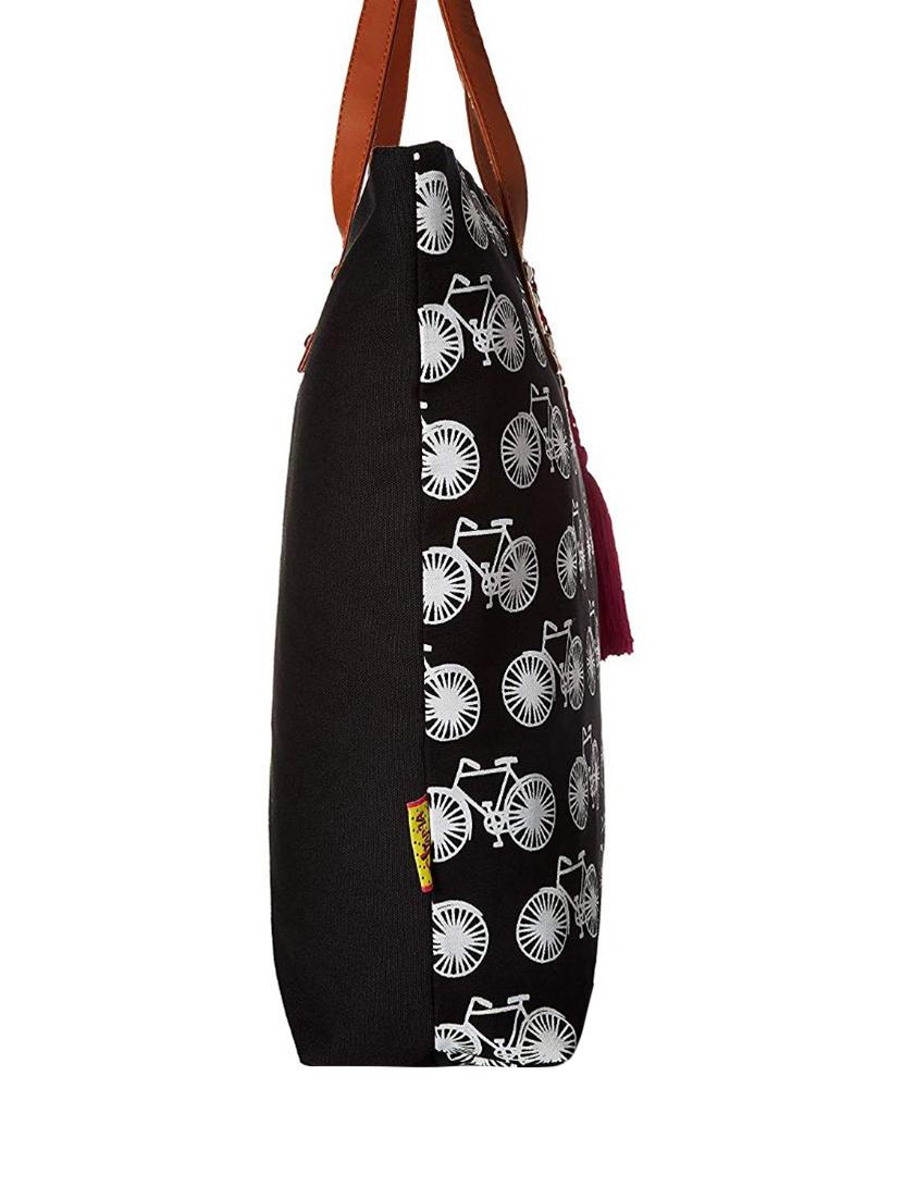 printed canvas regular tote - 17034811 - Zoom Image - 5