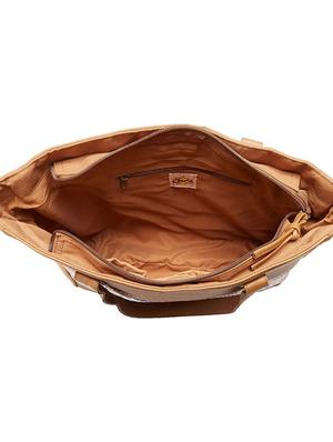 brown leatherette (pu) regular tote - 17034842 - Standard Image - 3