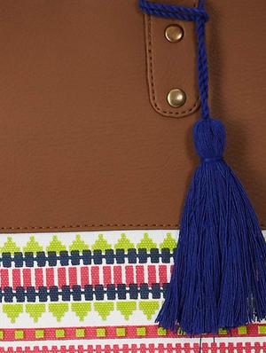 brown leatherette (pu) regular tote - 17034842 - Standard Image - 4