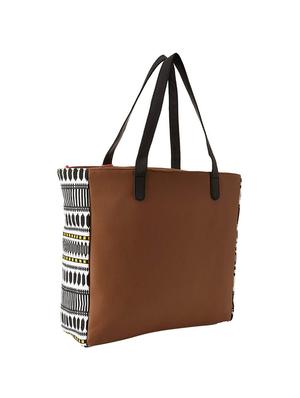 brown leatherette (pu) regular tote - 17034861 - Standard Image - 2