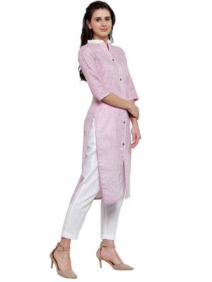 solid textured straight kurta - 17035601 - Standard Image - 2