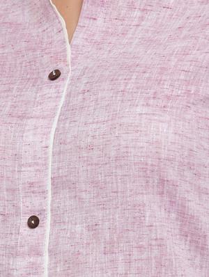 solid textured straight kurta - 17035601 - Standard Image - 5