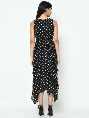 polka dot asymmetric dress - 17035645 - Standard Image - 3