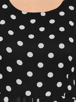 polka dot asymmetric dress - 17035645 - Standard Image - 4