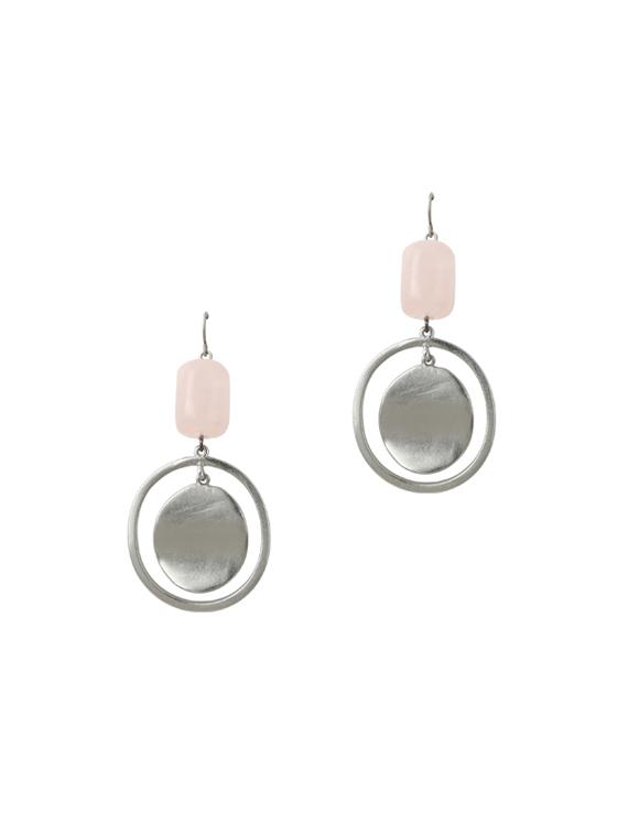 gold metal drop earring - 17041421 - Zoom Image - 1