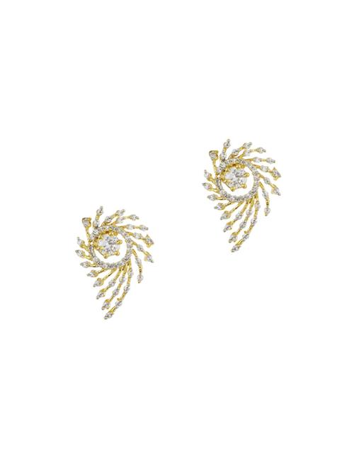 gold metal studs earring - 17041486 -  Standard Image - 0