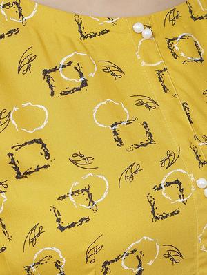 round neck printed a-line dress - 17059279 - Standard Image - 5