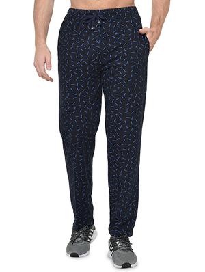 black and grey printed track pant - 17059398 - Standard Image - 2