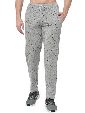 black and grey printed track pant - 17059398 - Standard Image - 4