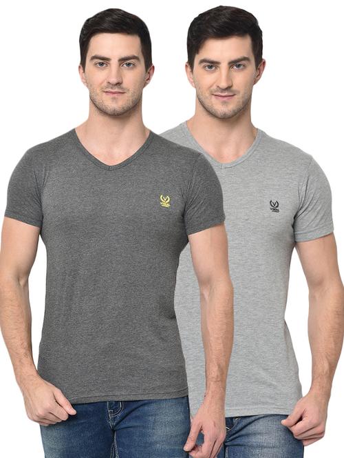 grey solid combo t-shirt - 17059670 - Standard Image - 1