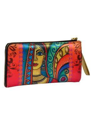 multi colored satin regular clutch - 17060118 - Standard Image - 2