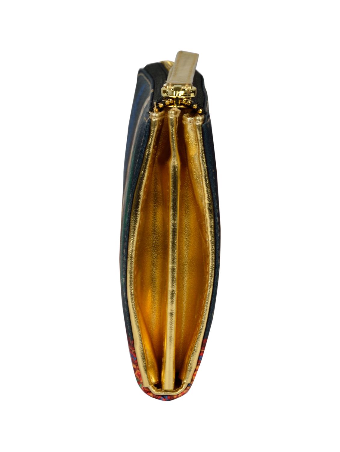 multi colored satin regular clutch - 17060129 - Zoom Image - 4