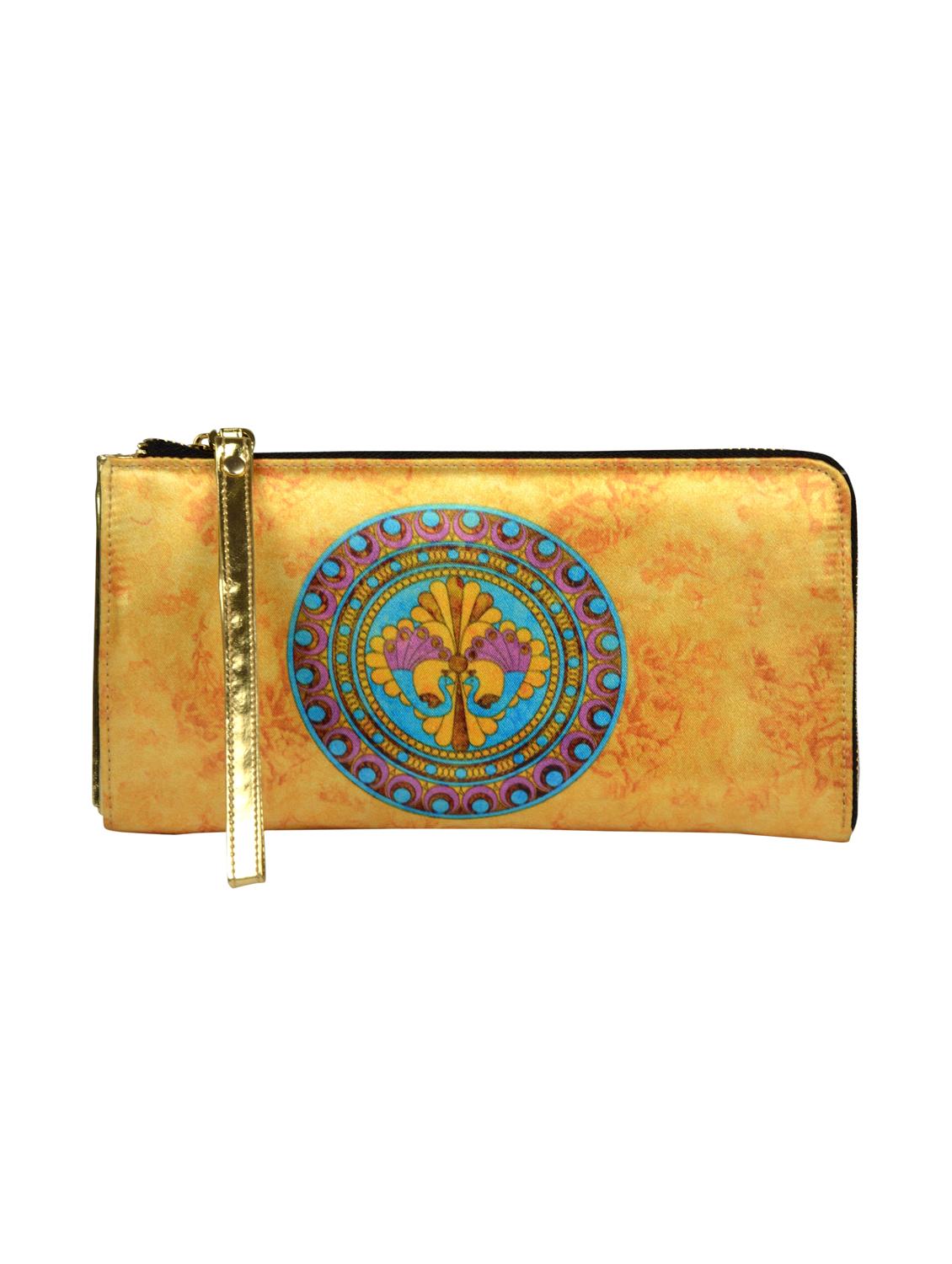 yellow satin regular clutch - 17060132 - Zoom Image - 1