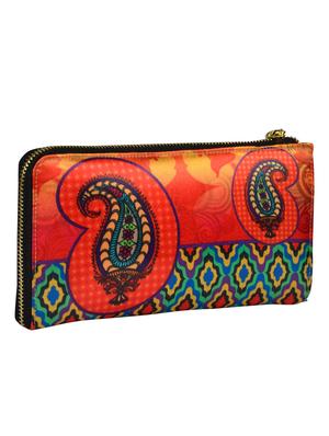 multi colored satin regular clutch - 17060133 - Standard Image - 2