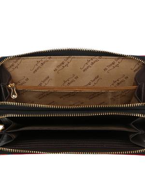 multi colored satin regular clutch - 17060147 - Standard Image - 3