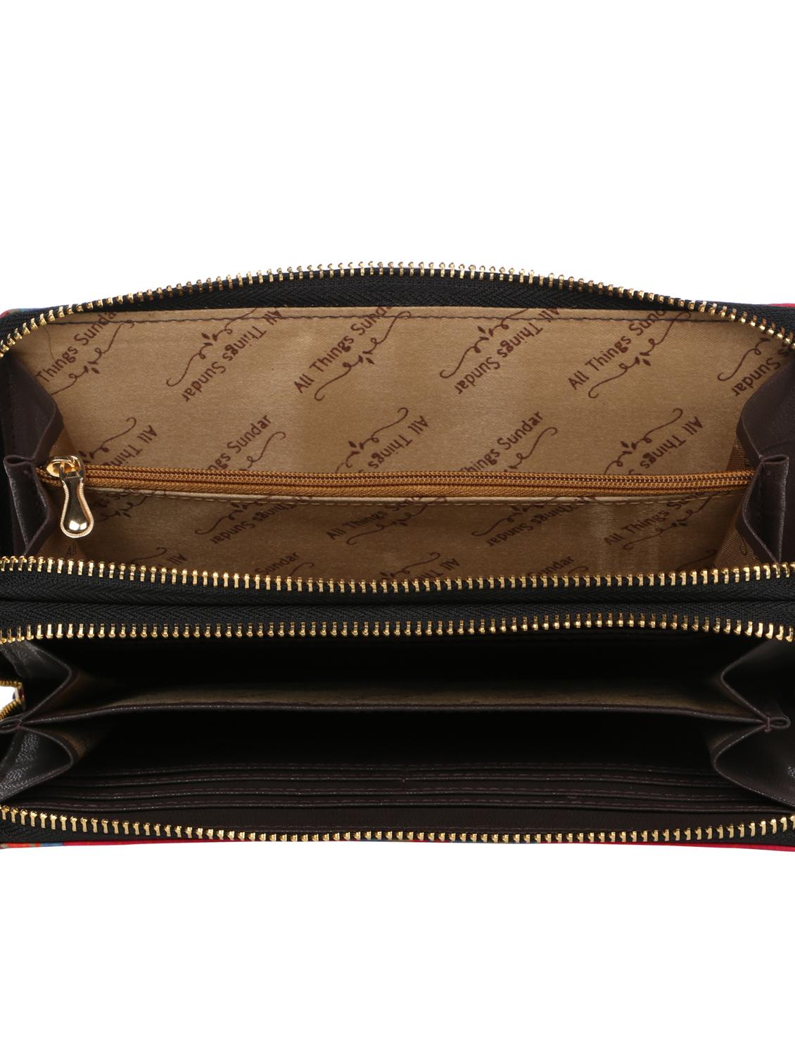 multi colored satin regular clutch - 17060147 - Zoom Image - 3
