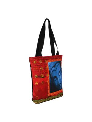 multi colored canvas ethnic shopping bag - 17060198 - Standard Image - 4