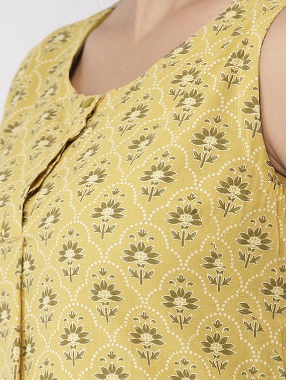 printed layered a-line kurta - 17060692 - Zoom Image - 5
