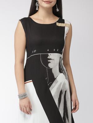 printed straight kurta - 17060695 - Standard Image - 4