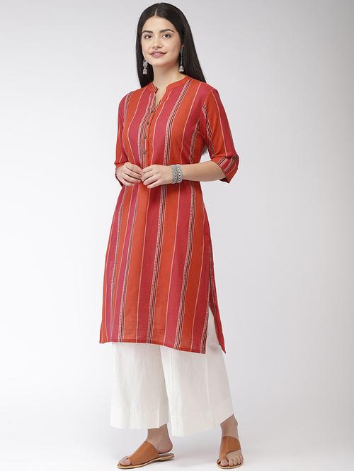 striped straight kurta - 17060697 - Very Small Image - 1