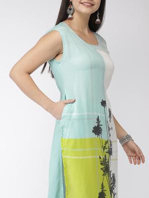 printed straight kurta - 17060700 - Standard Image - 4