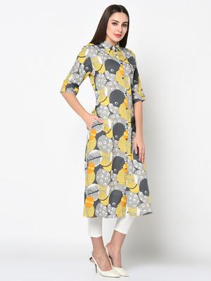 printed straight kurta - 17060706 - Standard Image - 2