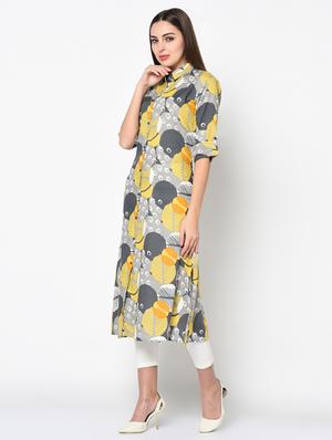 printed straight kurta - 17060706 - Standard Image - 3