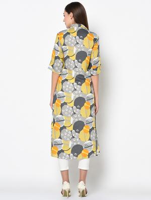 printed straight kurta - 17060706 - Standard Image - 4