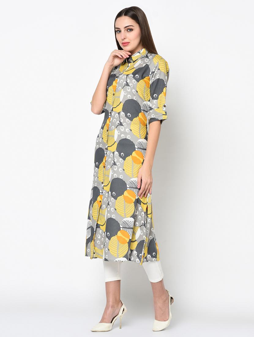 printed straight kurta - 17060706 - Zoom Image - 3