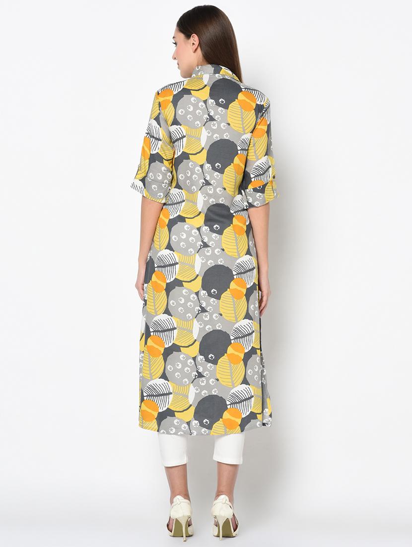 printed straight kurta - 17060706 - Zoom Image - 4