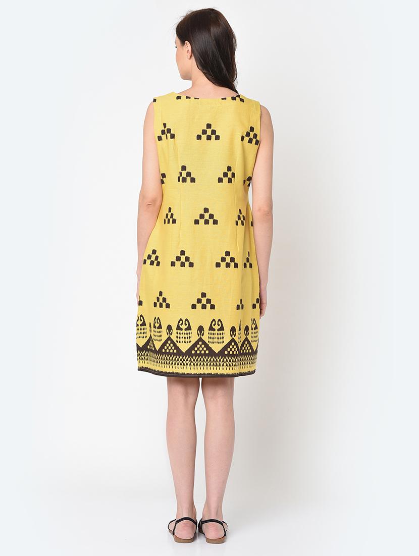 printed a-line ethnic dress - 17060712 - Zoom Image - 4