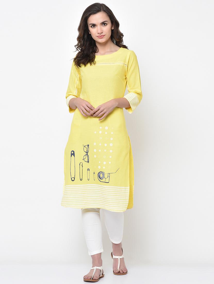 pastel straight kurta - 17060721 - Zoom Image - 1