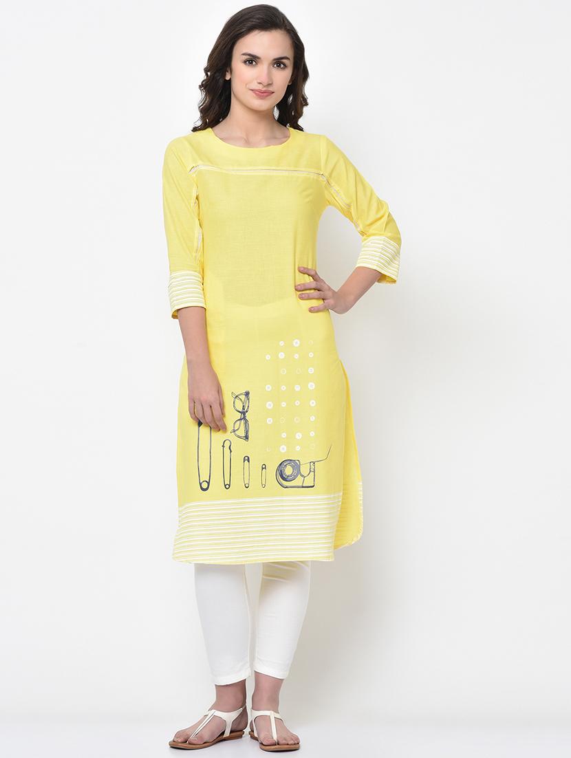 pastel straight kurta - 17060721 - Zoom Image - 2
