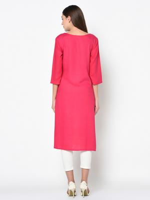 printed straight kurta - 17061215 - Standard Image - 4