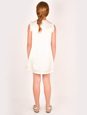 white polyester frock - 17062597 - Standard Image - 3