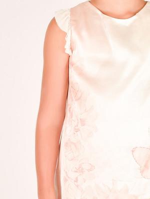 white polyester frock - 17062597 - Standard Image - 4