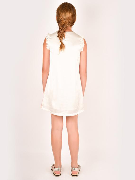 white polyester frock - 17062597 - Zoom Image - 3