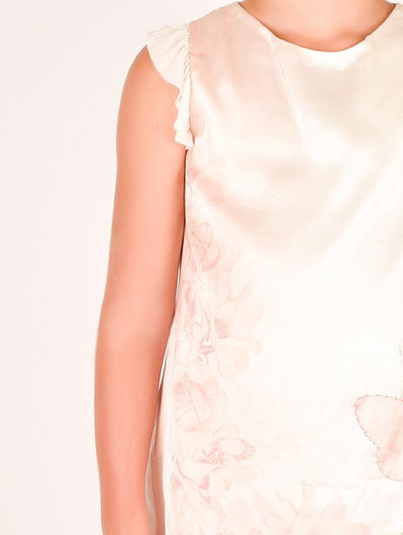 white polyester frock - 17062597 - Zoom Image - 4