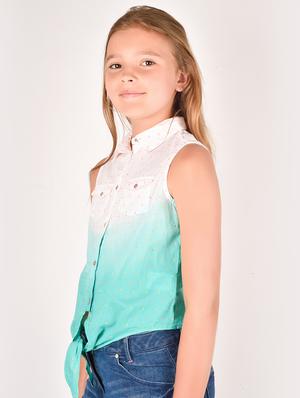 green cotton regular tops & tee - 17062605 - Standard Image - 2