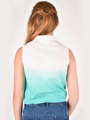 green cotton regular tops & tee - 17062605 - Standard Image - 3