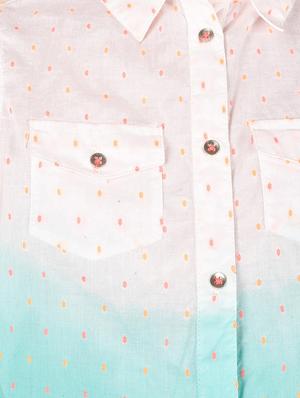 green cotton regular tops & tee - 17062605 - Standard Image - 4